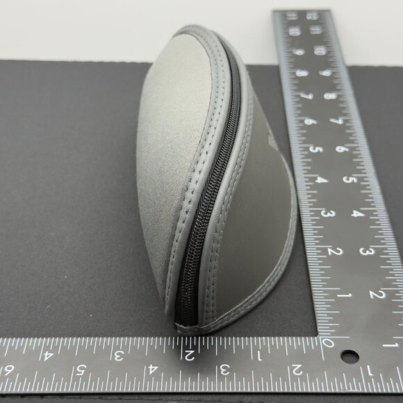 Emporio Armani Glasses Case Gray Zippered Sunglasses Eyeglasses with Cloth - Picture 7 of 8